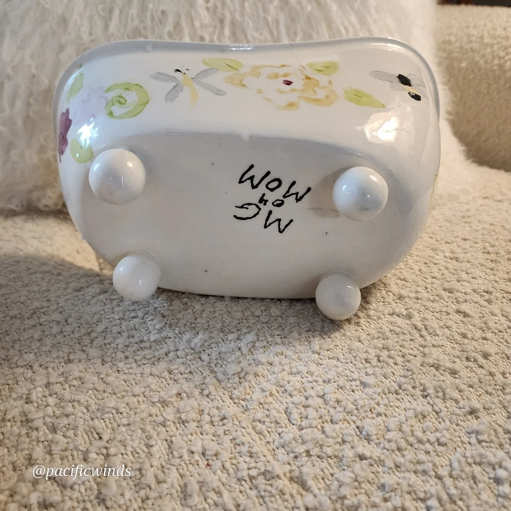 CERAMIC FOOTED BATHTUB DECORATIVE ACCENT CATCH ALL DISH ☆